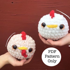 Crochet Chicken Pattern - 2 in 1 Pattern - Hen and Rooster