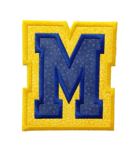 Double Varsity Letters , Iron On Applique Patch, Sew On, Custom Made, Embroidered, Patches