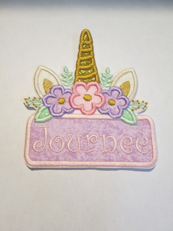 Character Name Plates - Iron On or Sew On Applique Patches - Embroidered - Handmade - Custom Made