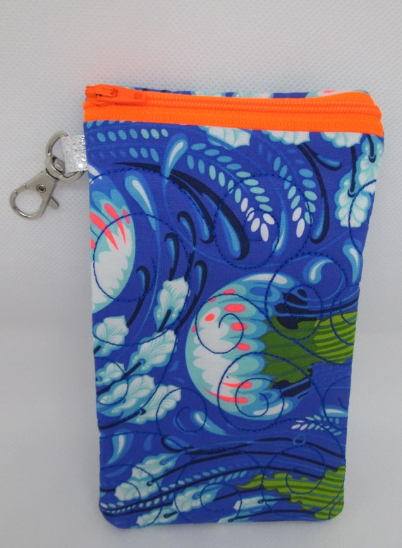 Jelly Fish Glasses Pouch, Zippered Sunglass Case, Sunglasses, Glasses, Cell Phone Pouch, Passport Case, Travel Case, Accessory Case
