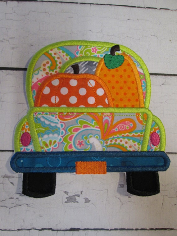 Trucks - Iron On, Sew On, Applique Patches, Easter Egg, Flower, Candy Corn , Truck, BigBlackDogDesigns, Customize, Handmade