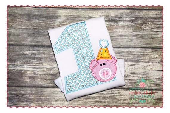 Birthday Party Pig Smash Numbers 1-9, Iron On, Handmade, Applique, Patch, BigBlackDogDesigns, Sew On, Birthday, Pig, Smash