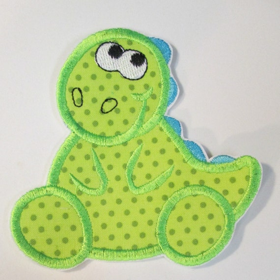 Dinosaur Iron On Applique For Children READY TO SHIP in 3-7 Business Days