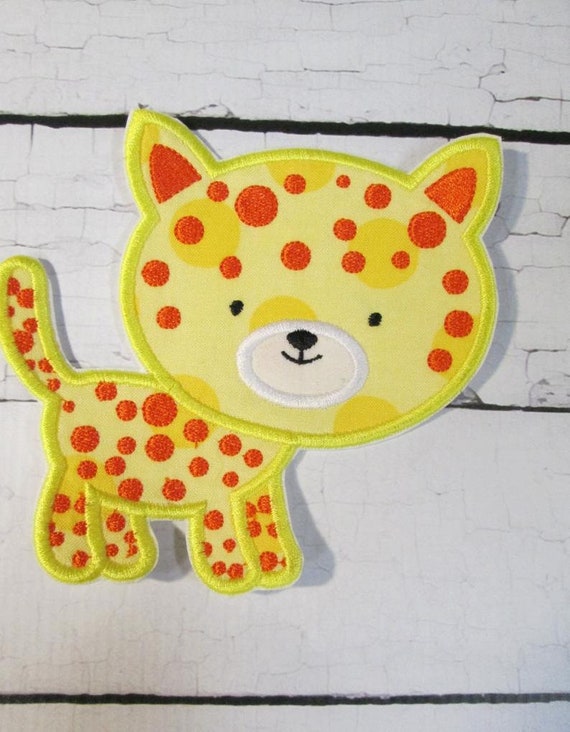Leopard, Iron On Applique Patch, Patch, Applique, Iron On, Sew On, BigBlackDogDesigns, Handmade, Custom Made