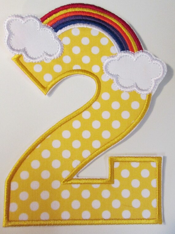 Rainbow Numbers, Iron On Applique Patch, Sew On, Custom Made, Embroidered, Patches