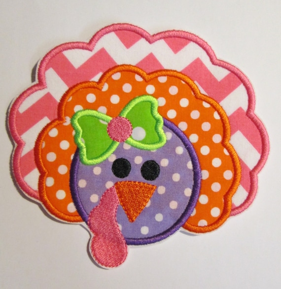 Turkey , Thanksgiving Turkey, Fall, Autumn, Iron On Applique Patch, Sew On, Custom Made, Embroidered, Patches