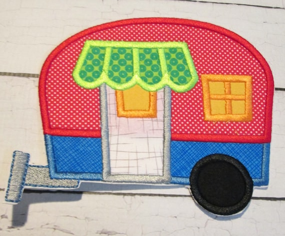 Let's Go Camping - Iron On Applique Patch, Sew On, Custom Made, Embroidered, Patches