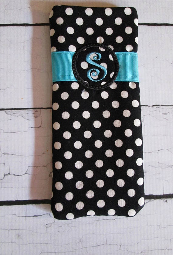Custom EyeGlass Case - EyeGlasses - Glasses Case - Embroidered, Monogram, Initals, Handmade Case