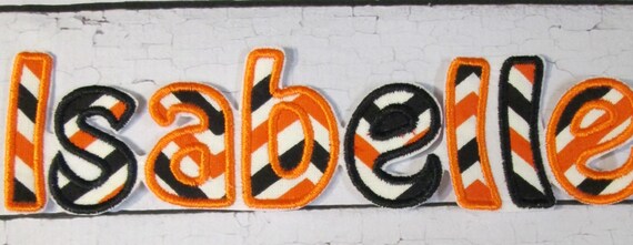 Spell a Name with Lettering - Iron On or Sew On Embroidered Custom Made Applique Names Holiday Lettering