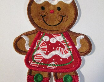 Gingerbread Boy and Girl for Christmas - Iron On Appliques