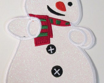 Cold Snowman Iron On Applique for Christmas