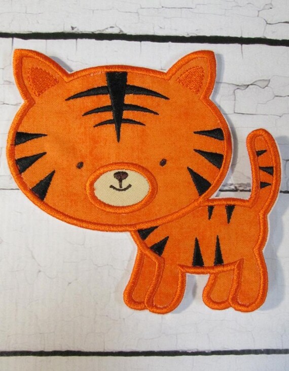 Tiger , Iron On Applique, Jungle , Safari, Handmade, Patches, Applique, BigBlackDogDesigns, Custom Made