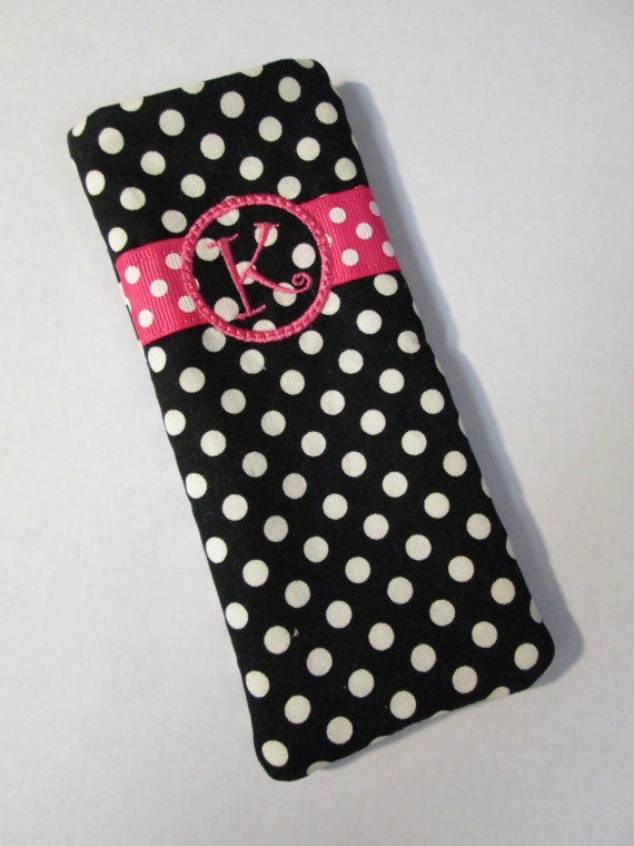Elaine EyeGlass Case, Eye Glasses, Reading Glasses - Handmade, Quilted Embroidered Case for Glasses - Custom Made