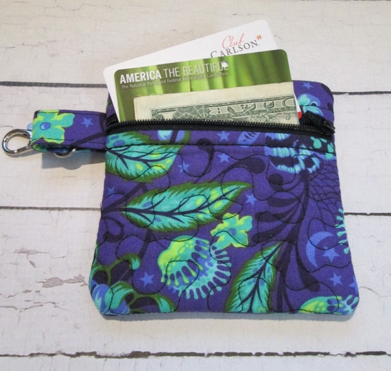 Zena Zipper Bag - Mini Wallet Pouch - Custom Made Bag, Accessory, Case, Zipper Bag, Embroidered, Handmade