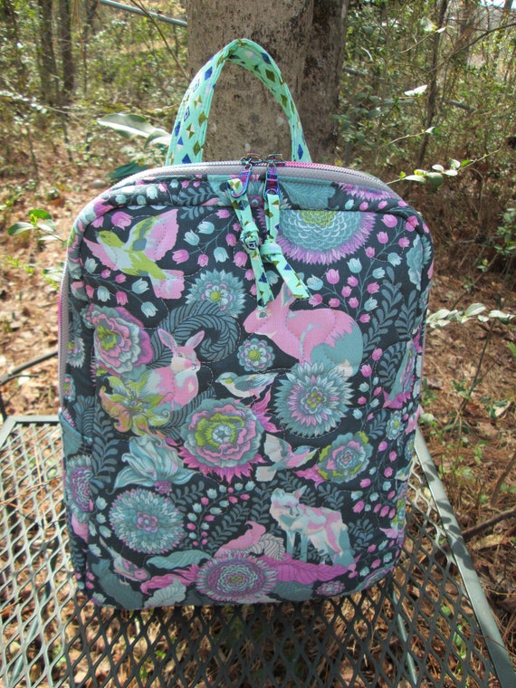 Backpack Purse, Handmade in USA, Purse, Backpack, Day Bag, Knapsack, Quilted, BigBlackDogDesgins, Zippered Day Pack. Adult, Teen