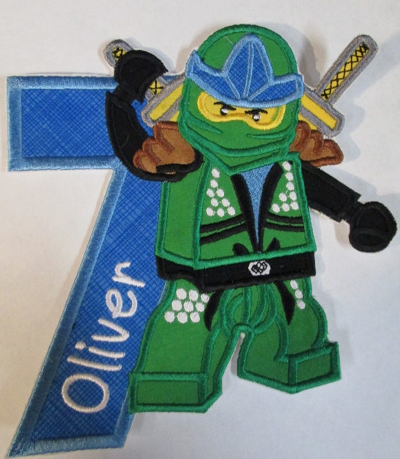 Ninja Letter and Numbers - Iron On Applique Patch, Sew On, Custom Made, Embroidered, Patches