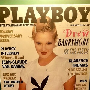 Playboy Magazine January 1995 Drew Barrymore Jean-claude Van - Etsy