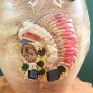Vintage Native American-Style Navajo Wedding Jug Embossed Made in Japan 8&quot;x5&quot;x4&quot;