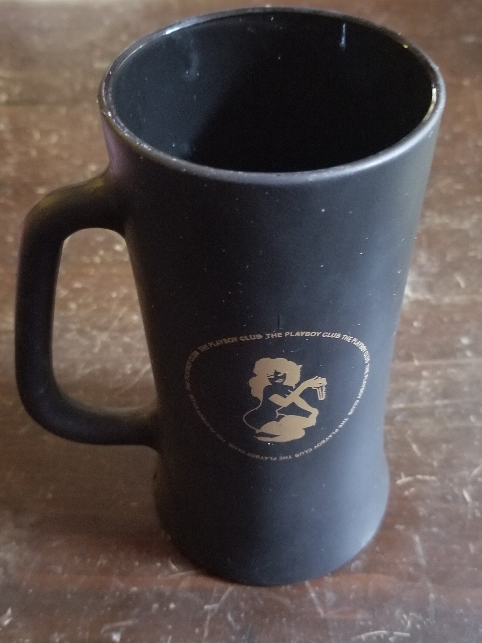 Vintage 1960s Playboy Club Tall Black 16 Oz Mug W/ Playmate Logo Etsy