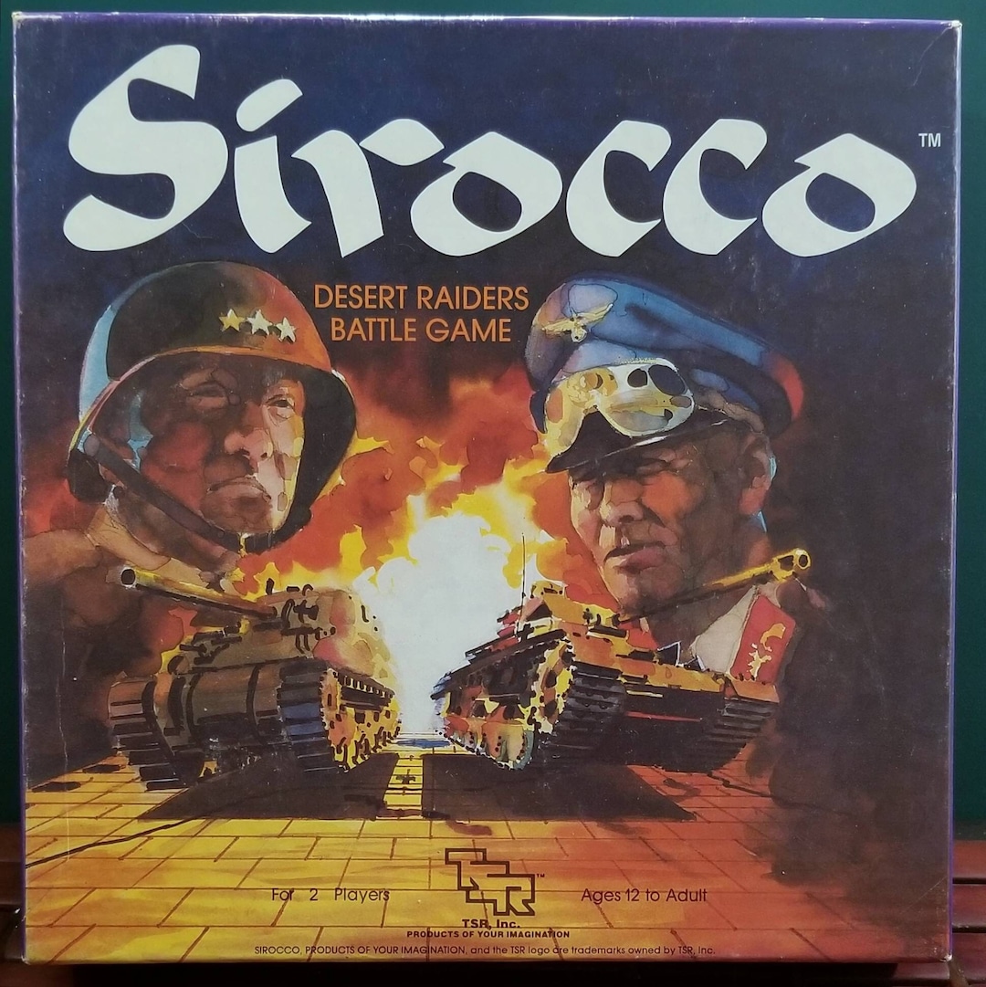 Sirocco Desert Raiders WW2 WWII North Africa Desert War Game TSR 1985 ...