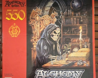 Alchemy Gothic Black Rose 550 Piece Puzzle Rose Art Vintage 1996 Complete