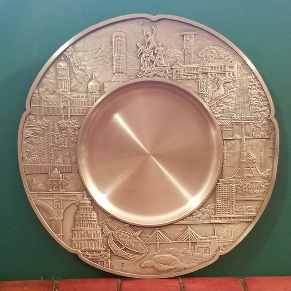 Silver Charger Plates for 8 Etsy