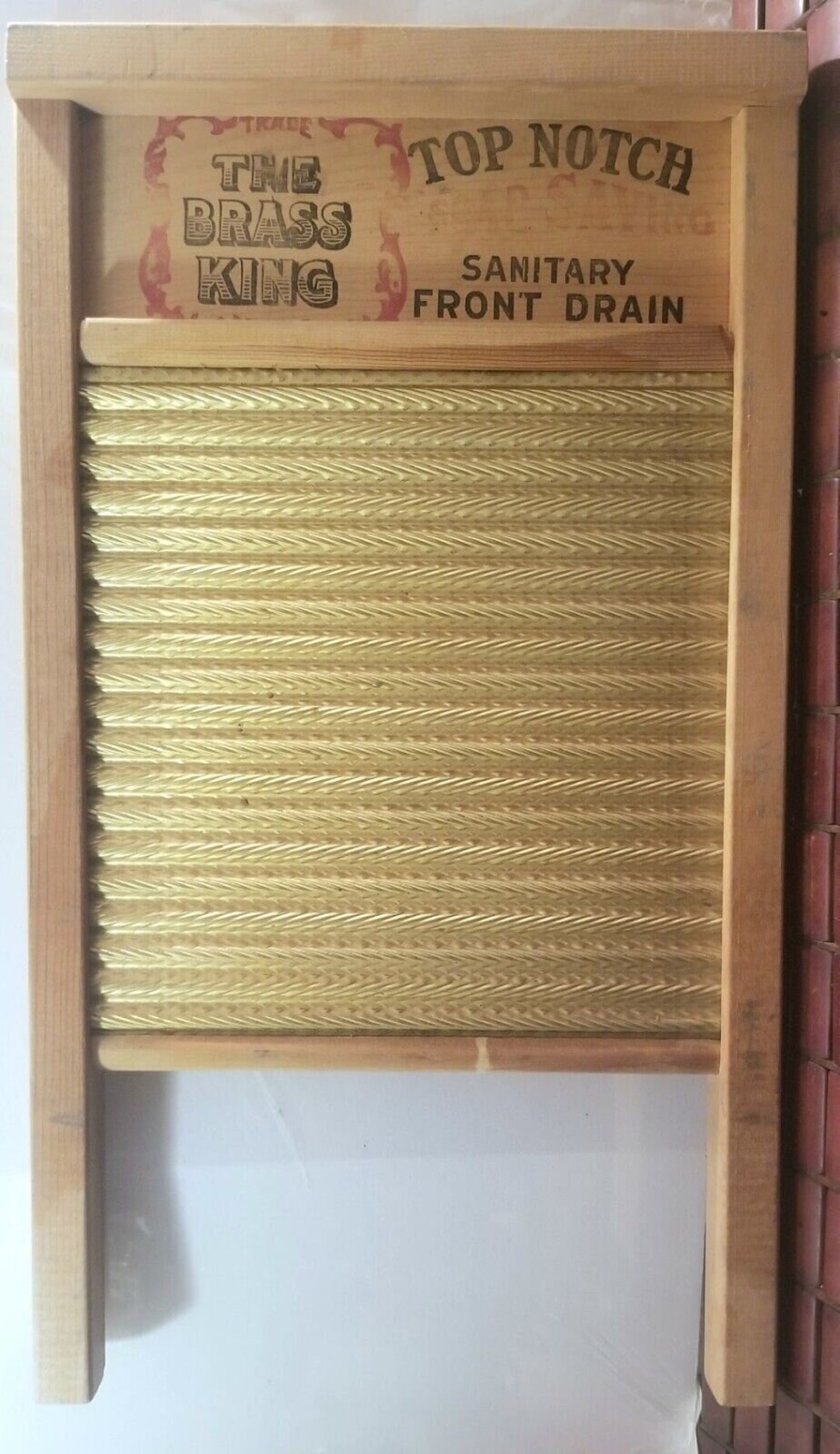 Vintage National Washboard Co. No. 801 Brass King Washboard Etsy