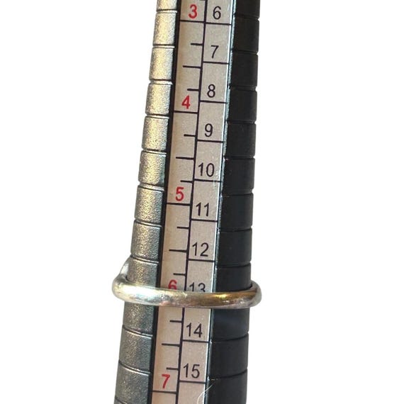 Sterling Silver Ring with Rectangular Purple Ston… - image 5