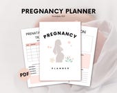 Pregnancy Planner Printable PDF, 2 Designs Pink & Green, Baby Prep Planner, Hospital Bag Checklist, Pregnancy Journal A4
