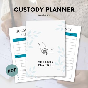 Custody Planner Printable, Co-Parenting Organizer, Visitation Log & Expense Tracker, Court Notes, 2 Designs Included PDF