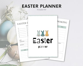 Printable Easter Planner | Easter Checklist, Budget, Menu, Games & Crafts | Holiday Organization Tool for Families