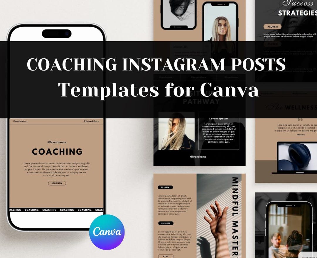 40 Editable Instagram Templates for Coaches | Canva Templates for ...