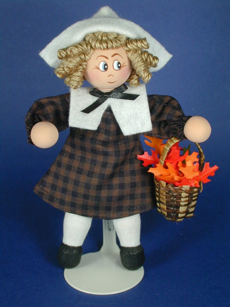 Pilgrim Girl Clothespin Doll/Pilgrim Decoration/Autumn Etsy