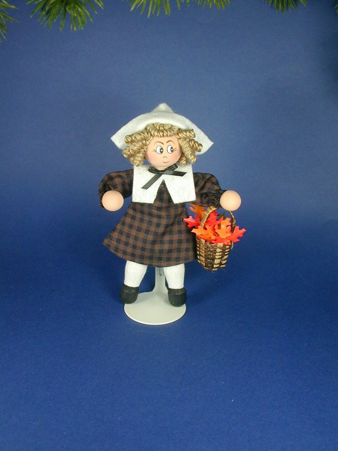 Pilgrim Girl Clothespin Doll/pilgrim Decoration/autumn Etsy