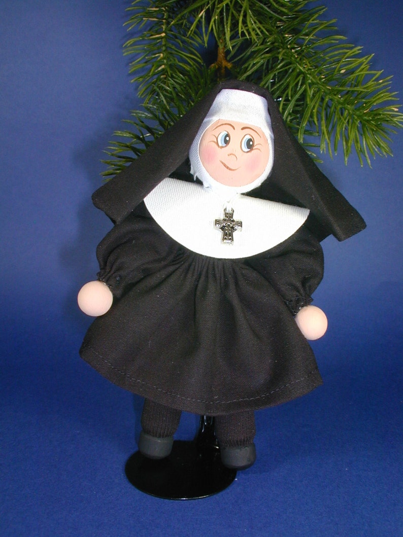 Nun Clothespin Ornament Sister Habit Clothes Pin Doll Etsy