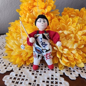 Mahjong Fishing Pixie Ornament