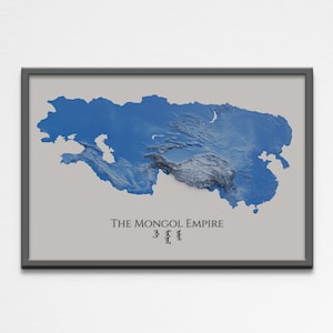Affiche imprimable 2D de l'empire mongol en relief ombré | de géographie de carte d'empire mongol historique de Zazzle.be Liste d'envies Vous avez des idées ? Poster cadeau d'art mural numérique de haute qualité