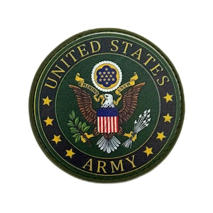 United States Army Emblem Morale Patch – PVC Military Emblem (Velcro Backing)
