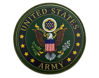 United States Army Emblem Morale Patch – PVC Military Emblem (Velcro Backing)