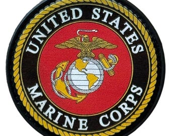 USMC PVC Patch – United States Marine Corps Emblem, Hook & Loop Tactical Gear