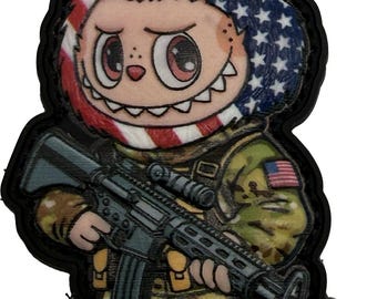 Tactical Pin-Up Bunny Operator PVC Morale Patch, Military Hook & Loop Patch