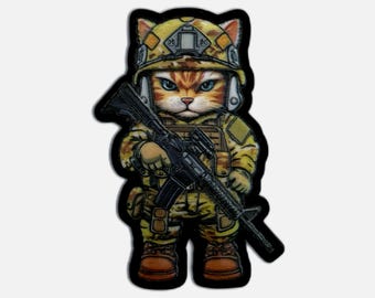 Tactical Cat PVC Morale Patch – Operator Cat Gear Hook & Loop Velcro Backing