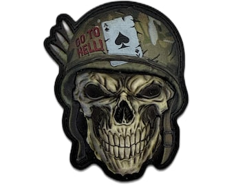 Skull Soldier PVC Morale Patch – Ace of Spades Helmet Tactical Gear