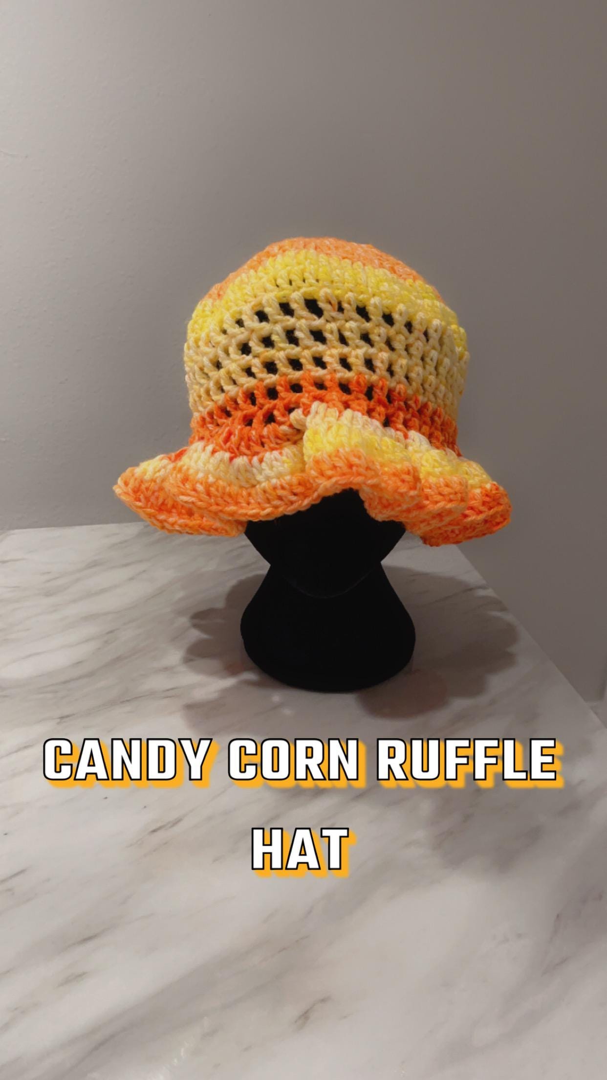 Multi-colored Crochet Ruffle Hats - Etsy
