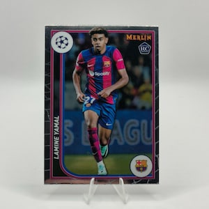 Lamine Yamal.Rookie Card. FC Barcelona. Topps Merlin Collection. Soccer Card. Soccer Collectible.