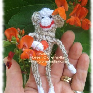Crocheted Sock Monkey Finger Puppet Pattern by Noreen Crone-Findlay image 3