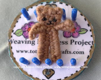 PDF Pattern for Miniature Woven Comfort Bear to weave on the Kindness Loom