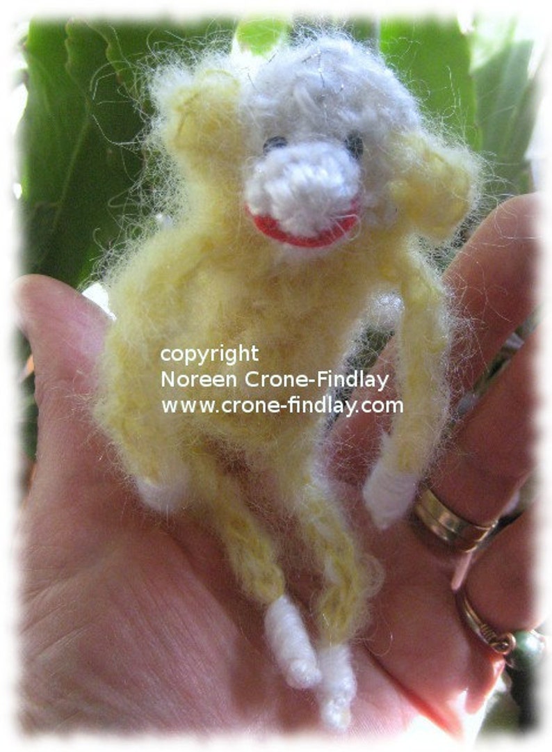 Crocheted Sock Monkey Finger Puppet Pattern by Noreen Crone-Findlay image 5