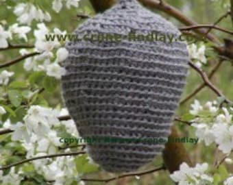 Crocheted Wasp Nest PDF Pattern to scare away wasps designed by Noreen Crone-Findlay (c)