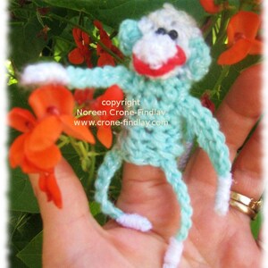 Crocheted Sock Monkey Finger Puppet Pattern by Noreen Crone-Findlay image 4